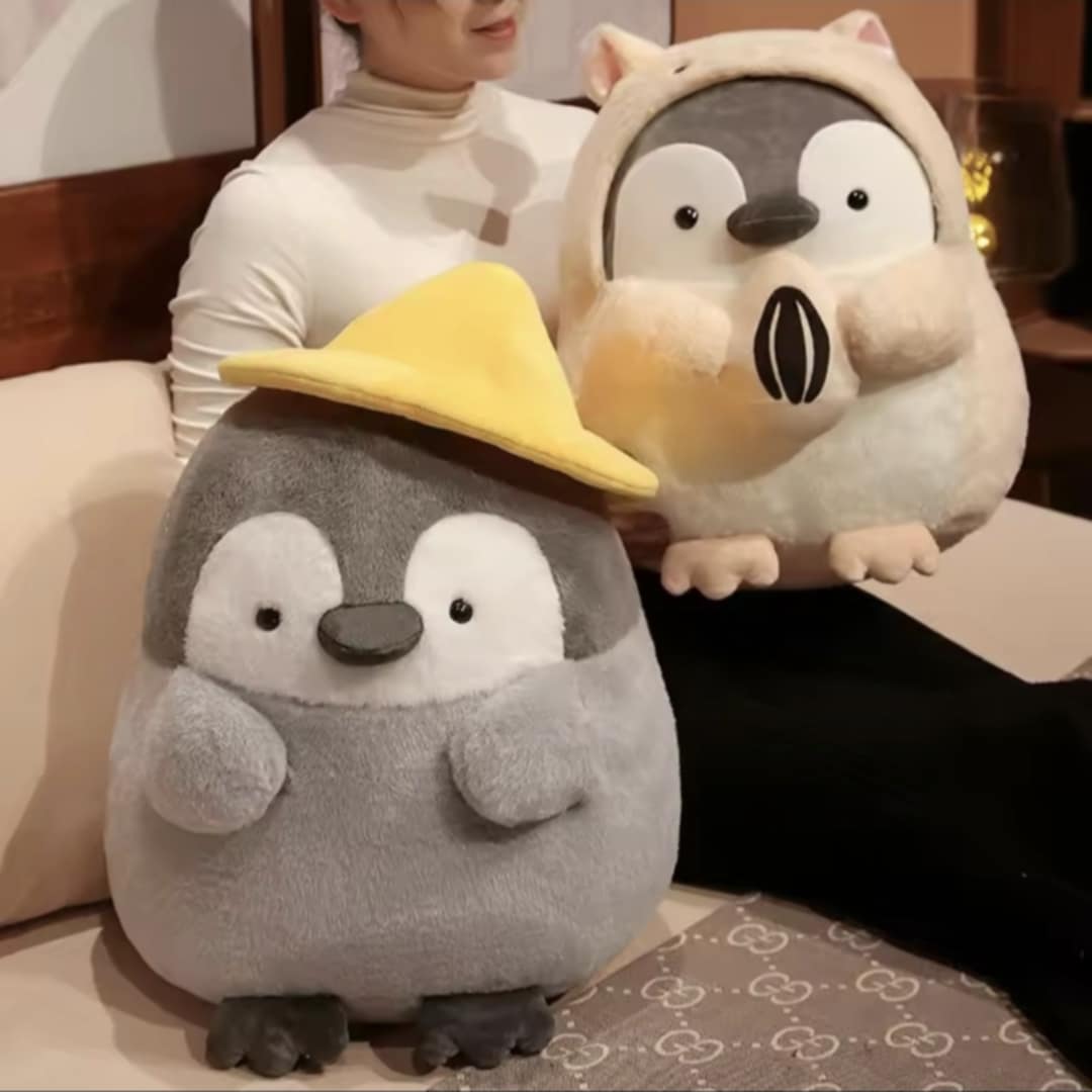 Big Cute Penguin With Melon Seeds Plush Doll
