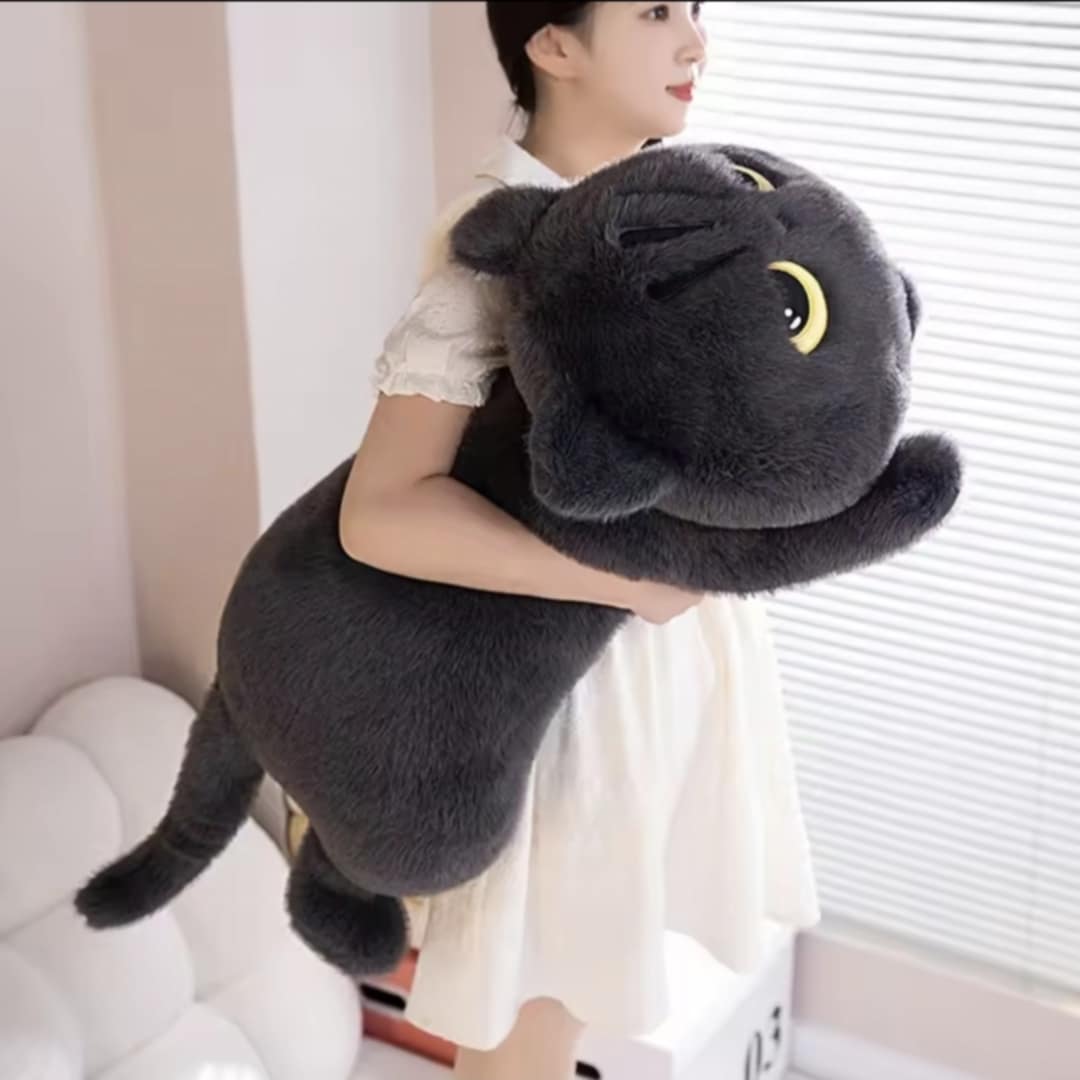  Cute Black Cat Pillow