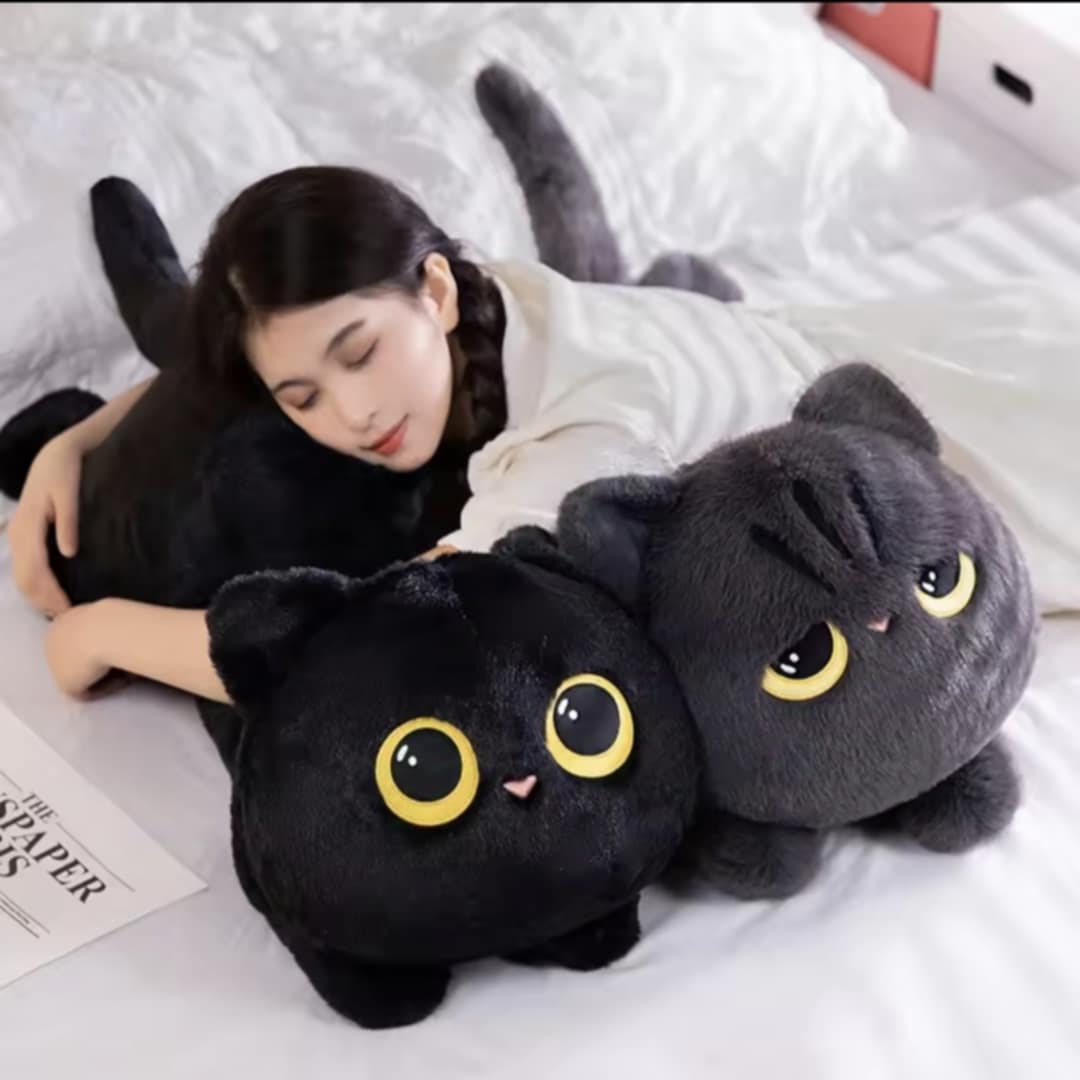  Cute Black Cat Plush Pillow