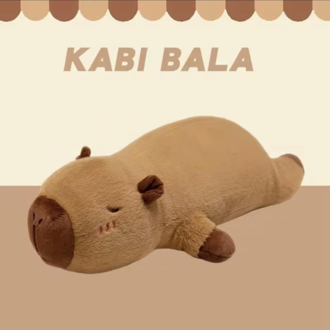 Kawaii Capybara Plush Pillow Brown
