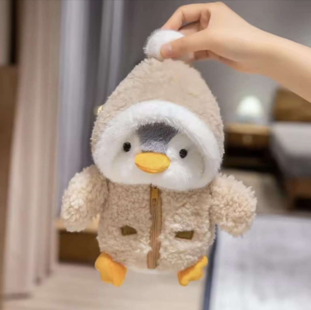 Kawaii Penguin Plush Toy with Hat