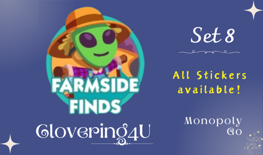 SET 8 (Farmside Finds) - MONOPOLY GO STICKERS | LEGIT & TRUSTED!