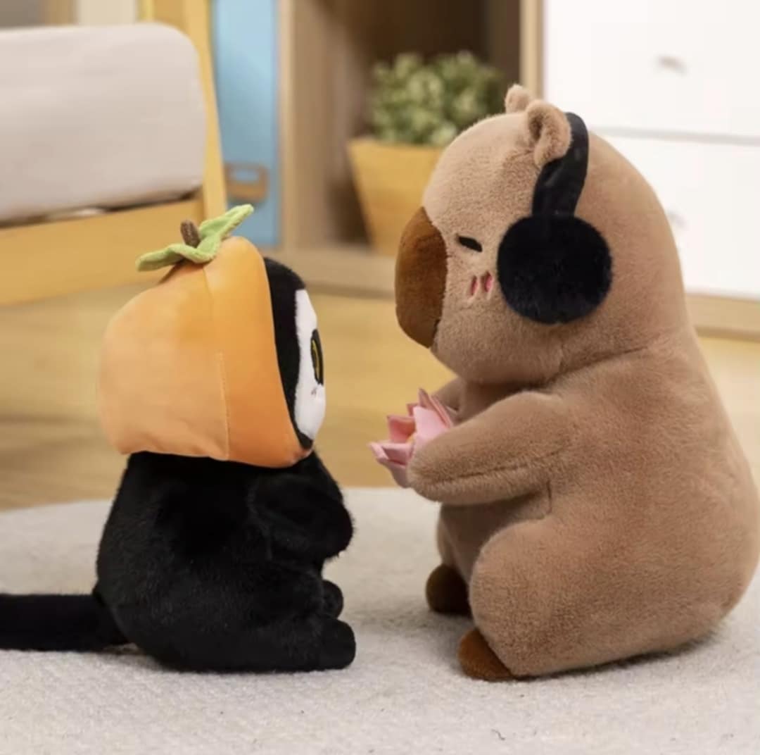 Adorable Capybara Plush Toy Holding Lotus Flower – Perfect Gift for Kids